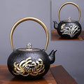 LJYT Teapot Teapots Cast Iron Handmade Teapot Loose Leaf Teapot Filter Heat Tea Kettle Single Home kettle Uncoated vintage cast iron kettle (Color : Chrysanthemum) by Unknown