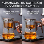 Magnetic Filter Teapot, 800ml with Tea Tongs and Brush, Enchanti Removable Tea Infuser Glass Teapot Pure Solid Wood Handle - Image 4
