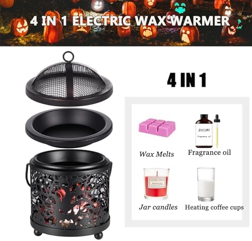 Dicimi Halloween Wax Melt Warmer – 3-in-1 Candle Warmer Lamp for Scented Wax, Wax Melter & Beverage Warmer, Flameless & Energy-Saving, Unique Scentsy Wax Warmer Alternative, Gifts for Friend - Image 5