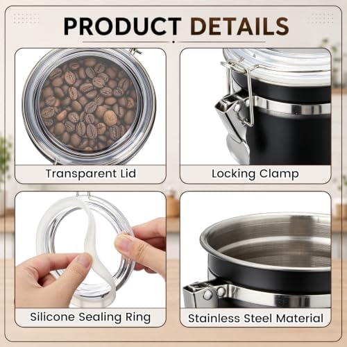 6 Pcs 17 Oz/ 500ml Stainless Steel Canisters for Kitchen - Image 3