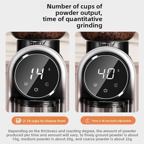 Electric Burr Coffee Grinder, Coffee Bean Grinder with 25 Adjustable Grind Settings, Touchscreen Electric Coffee Burr Mill Grinder for Home Use (US Plug) - Image 3