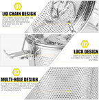 Stainless Steel Spice Filter Seasoning Strainer Cooking Spice Filter Loose Leaf Tea Infuser for Home Restaurant, 6.3x6.8 Inch - Image 3