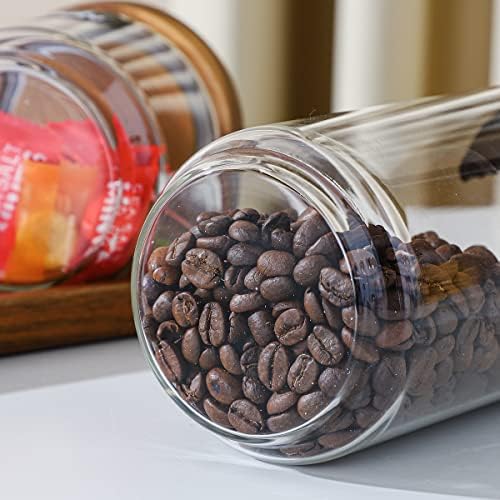 15 OZ Glass Jars with Airtight Acacia Wood Lids, 4 PCS - Image 5