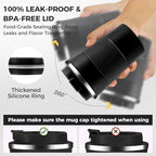 Volhoply 13 oz Stainless Steel Insulated Travel Coffee Mug with Fip Lid Bulk 8 Pack,Reusable Double Wall Vacuum Metal Coffee Cup,Portable Leak Proof Thermal Tumbler for Hot&Cold Drinks(Assort Color,8) - Image 4