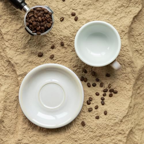 Loveramics Coffee Cup Ceramic, 10 oz Latte Art Cup with Saucer for Cappuccino, Tea, Espresso, Thick - walled stoneware Cappuccino mug Set for Cafe and Barista - Potters Colours (Ivory, 10OZ) - Image 6