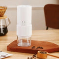 Portable Electric Coffee Grinder – 35 levels of thickness adjustment, ceramic core press, travel, camping, home and office use, USB rechargeable 1600MHz large capacity battery (white) by Unknown