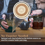 16oz Potbelly Coffee Mug Handmade in the USA (Chestnut/Sage) - Image 5