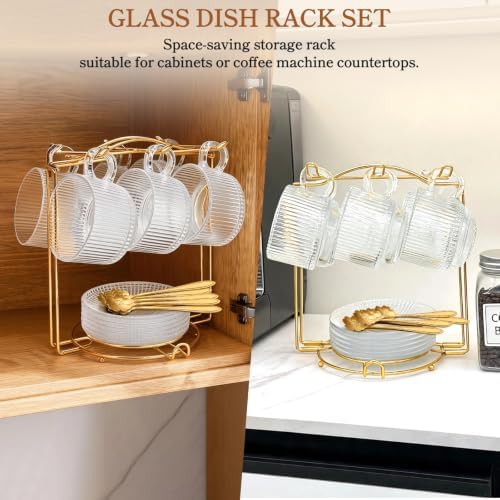 5.4 oz Espresso Cups Set of 6,Clear Glass Small Coffee Cups Set - Image 6