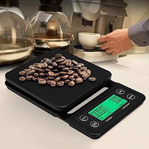 Digital Coffee Scale for The Pour Over Coffee Maker Rechargable Coffee Scale with Timer Kitchen Scale for Baking ABS(Red Wine 5kg 0.1g) - Image 3