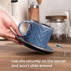 GBhome 6 OZ Coffee Mugs with Saucer and Stand, Ceramic Espresso Coffee Cup - Image 5