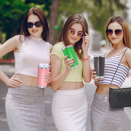 20oz Tumbler Stainless Steel Tumbler Coffee Tumbler with Lid Green, 4P - Image 2