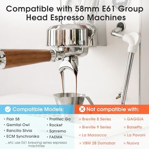 58mm Portafilter with Double Spout Fits E61, Flair 58, ECM, Rancilio Silvia - Image 2