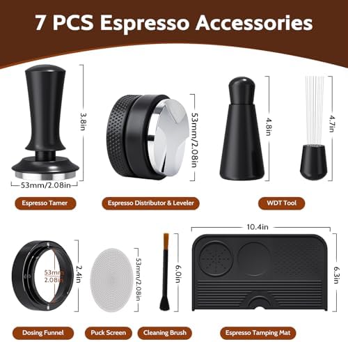 ENLOY 7 PCS Espresso Accessories, WDT Tool Espresso Machine Tamper Tools - Image 2