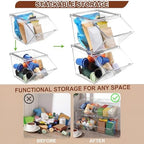 Yerliker 6 Pcs Clear Stackable Storage Bins with Lids, Large+extra Large - Image 4