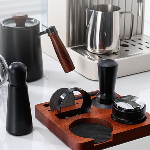 7 PCS Espresso Accessories Kit, 51mm Coffee Tamper with Tamping Station, WDTs Tool, Dosing Funnel, Distributor, Dosing Funnel, Brush and Puck Screen, Versatile for Home - Image 3