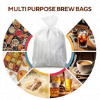 60PCS Commercial Cold Brew Coffee Bags with Drawstring, 20" X 20" Disposable Coffee Filters for 5 Gallon Buckets and Commercial Model Cold Brew Coffee Makers - Image 7