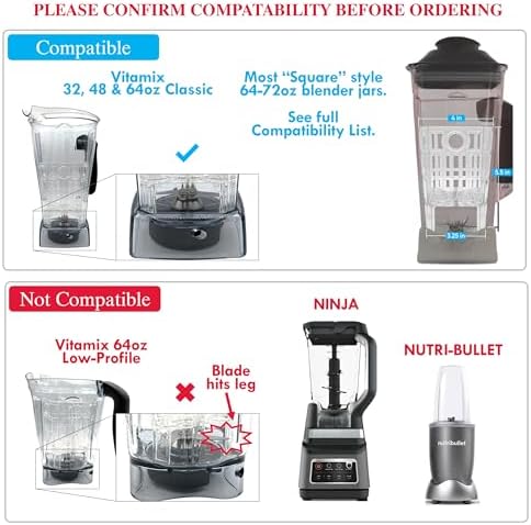 Fruit & Vegetable Washing Blender Attachment, Compatible with Vitamix 5200,VX1,VX3,E310,2.0,510,X2,X3,X4,X5, Cold Brew Maker, Drink Chiller, Baby Bottle Warmer & More - Image 3