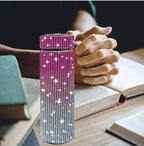 17 oz Bling Stainless Steel Water Bottle Rhinestone Vacuum Water Bottle Glitter Bottles Diamond Vacuum Flask Mug Gift Girls Women (500ml), Gradient Pink - Image 5