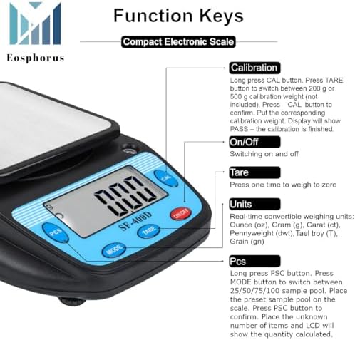 Digital Laboratory Balance 0.01g Precision Lab Scale for Bench Weighing - Image 6