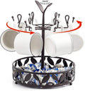 ALLCENER Mug Tree Countertop, Rotatable Mug Holder Stand with 6 Hooks for Coffee Bar Counter Cabinets and Kitchen Organizer by ALLCENER