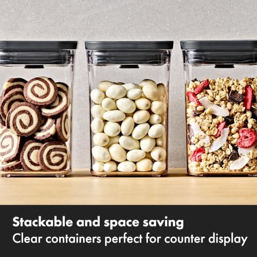 OXO Good Grips 3-Piece POP Container Set — Matte Black - Image 4