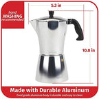 GoodCook Koffe 12-Cup Aluminum Stovetop Moka Pot Espresso Maker, Silver - Image 6