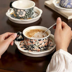 Beautifully Floral Tea Cup and Saucer Set - Image 5