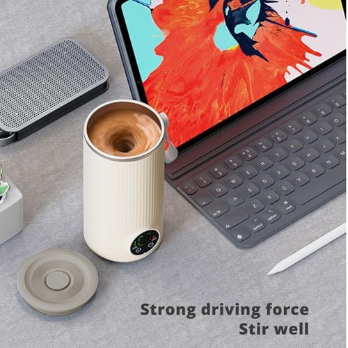 Portable Cordless 4 in 1 Milk Frother and Steamers with Temperature Control Screen and Stainless Steel Touch Control Macchiato Frother - Image 4