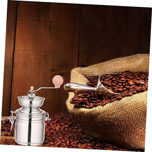Zerodeko Stainless Steel Manual Coffee Burr for Home Use Conical Grinding Mechanism for Fresh Coffee Beans Compact Kitchen Tool for Travel and Outdoor Activities - Image 3
