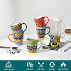 vancasso KRVI Ceramic Coffee Mugs, Set of 6, 12 oz - Image 4