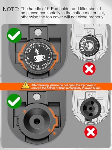 Single Serve Coffee Maker for K-Cup and Ground Coffee,Fast Brew,6-12 oz Brew Sizes One Cup Coffee Machine Fits 5.5" Mugs,One-Button Coffee Maker with Descaling Reminder,Grey,9.45 Inches - Image 7