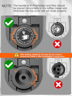 Single Serve Coffee Maker for K-Cup and Ground Coffee,Fast Brew,6-12 oz Brew Sizes One Cup Coffee Machine Fits 5.5" Mugs,One-Button Coffee Maker with Descaling Reminder,Grey,9.45 Inches - Image 7