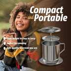Birdee Vietnamese Coffee Dripper - Pack of 4 - Make up to 8oz Cup, Stainless Steel, Small Drip Filter, Durable, Dishwasher Safe, Home Use, Travel, Camping, Gift Sets - Image 3