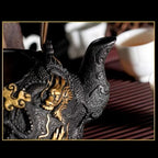 Modern Teapot Cast Iron Teapot, Japanese Style Tetsubin Tea Kettle 1.3L Cast Iron Tea Kettle to Keep Tea Warm Gilding Nine Dragons Pattern High end cast Iron Kettle - Image 4
