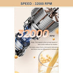Automatic Soy Milk Maker With 2 Cups | Nut Milk Maker Tea Milk Machine Blender 32000rpm For Milk, Tea Store | Automatic Heat Preservation | Hot and Cold Double Use - Image 4