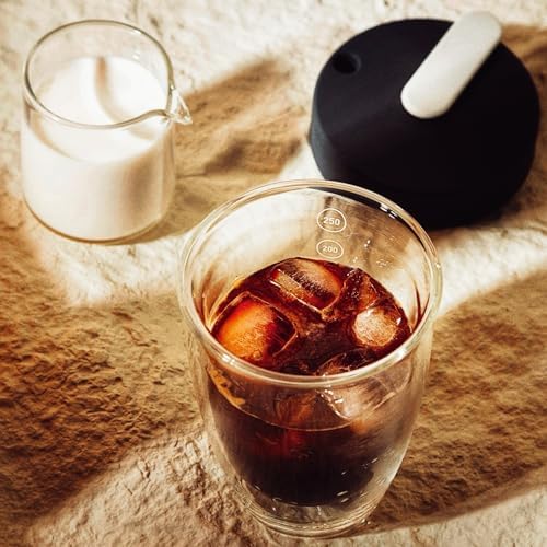 Loveramics Set of 1 x 300ml Latte Art Cup and Saucer (Anthracite) + Glass Travel Mug (Clear) - Image 7
