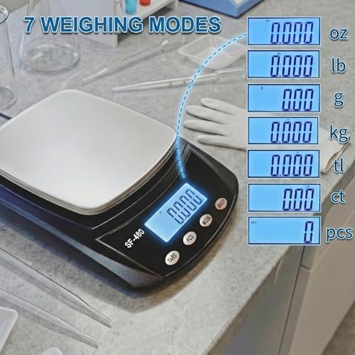 Digital Lab Scale 600g x 0.01g Accuracy Laboratory Balance (Black) - Image 3