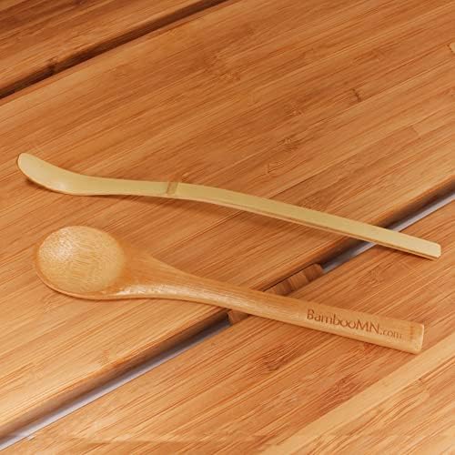 BambooMN Chashaku Matcha Tea Scoop Spoon Organic Bamboo Ceremonial Tea Utensil - Natural - 100 Pieces - Image 5
