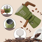 Bincoo 120ML Stovetop Espresso Maker Double Valve Moka Pot with Thermostat Extractor Prevent over-extraction,Italian Espresso Moka Pot with Powder Dispenser and Filter Paper for Home(Green) - Image 4