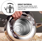 Stove Top Kettle Tea Kettle Stovetop Whistling Tea Kettle Stainless Steel Whistling Teapot Camping Induction Tea Kettle for Gas Stove Teapot (5L) - Image 3