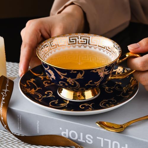 bone china tea cups coffee cups set of 2 fine coffee cups tea cup set with exquisite packaging - Image 5