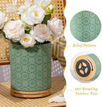 TEATALK Ceramic Canister with Airtight Lid, Cookie & Coffee Canister for Countertop, Food Storage Jar for Sugar, Tea, Matcha, Candy, Coffee Bean Container, Green,7.7"+5.7" - Image 4