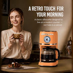 Nostalgia Classic Retro 10 Cup Coffee Maker, Orange - Image 6