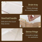 Seoneiro Whiskey Tray, Glass Cup Rack, Mug Holder, Coffee Cup Organizer, Bathroom Countertop Organizer with Drain Board Wine Glass Decorative, Food Tray, Kitchen Spice Rack - Image 3