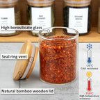 EgticHome 4OZ Glass Spice Jars with Bamboo Lids and 315 Labels, 32 Pcs Clear Food Storage Containers for Kitchen Sugar Salt Coffee Tea Beans - Image 5