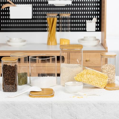 D2scrma 115oz/3.6Qt/3400ml Square Glass Storage Containers with Lids 2-Pack - Image 6