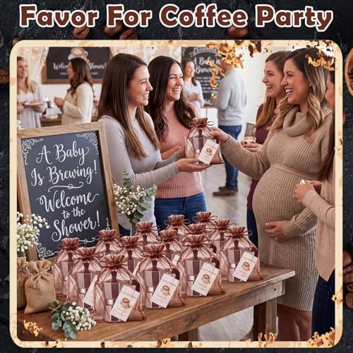 12 Set A Baby Is Brewing Baby Shower Party Favors Aluminum Moka Pot - Image 3