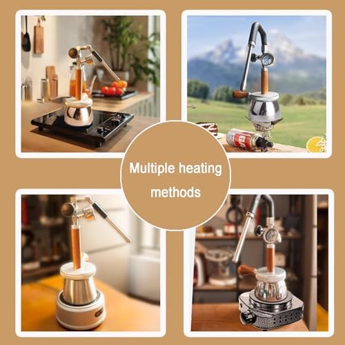 Milk Frother and Steamer for Camping, Outdoor Steam Boiling Water Frothing Machine, with 350 Ml Kettle, 3-hole Steam Nozzle, Pressure Gauge, Adjustable Angle, for Make Milk Foam - Image 5