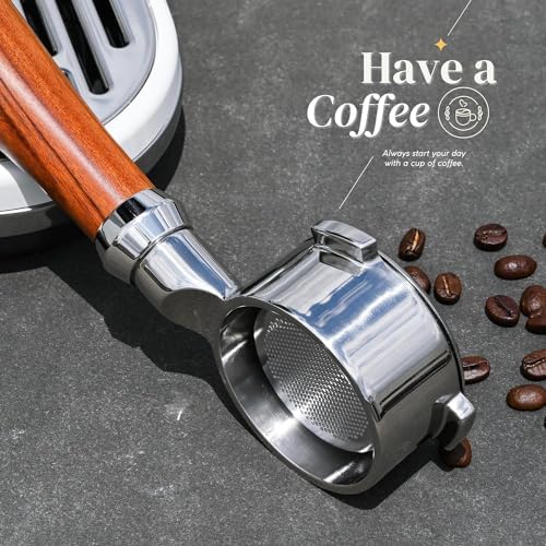 54mm Bottomless Portafilter - Compatible With Breville Espresso Machine Barista Express(Pro, Touch), Bambino (Plus), 8 Series(Filter Basket +Wall Holder Included) - Image 5