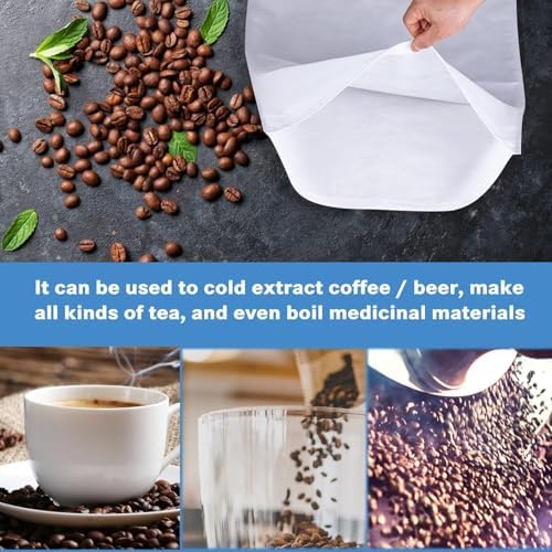 100 Pack Cold Brew Coffee Filters, 20" X 20" Commercial Cold Brew Bags, Brew Up To 5 LBS Coffee, Filter Bag, 5 Gallon Coffee Filter - Image 4